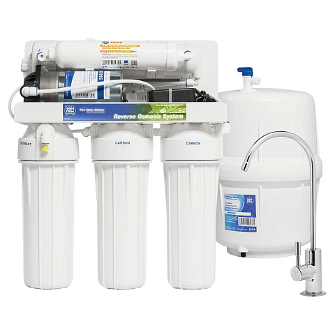 Фильтр обратного осмоса с насосом Aquafilter RO5-75P (FRO5P) RP55139715 с мембраной 75GPD. - фото