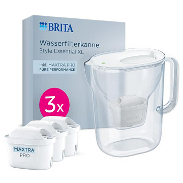 Фільтр-глечик Brita Style Essential XL Mxpro 3.6/2.3л + 3 картриджа білий (1058705) - фото