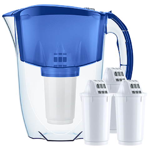 Фільтр-глечик Аквафор Арктик А5 синій (глечик + 4 картриджа А5) - фото