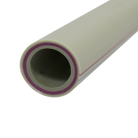 Поліпропіленова труба армована скловолокном KAS PP-R PN20 d20 1м (9606020) - фото