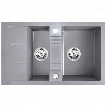 Кухонна мийка з граніту Ferro Mezzo II DRGM3/48/79GA - фото
