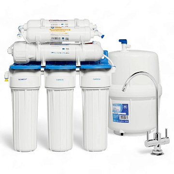Фильтр обратного осмоса Aquafilter RO6-75 (FRO6) RX65259516 с мембраной 75GPD и минерализатором Aimro - фото