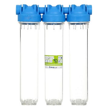 Тройной фильтр Atlas Filtri DP TRIO TS (проз.) Ø3/4'' OT (латунь) 20'' 45° 8 bar KIT ZA1401401 - фото