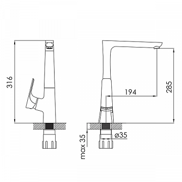 Смеситель для кухни Imprese Valtice (55320) - фото