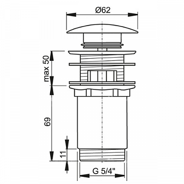 Донный клапан AlcaPlast A392 click/clack - фото