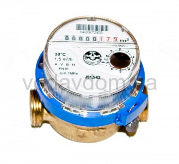 Квартирный счетчик холодной воды Apator JS-2,5 ХВ 1/2'' (80мм) - фото
