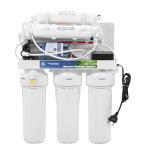 Фільтр зворотного осмосу з помпою Aquafilter RO6-75P (FRO5MP) RP65139715 з мембраною 75GPD та мінералізатором Aimro - фото