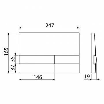 Змивна клавіша AlcaPlast M1710-8 біло-чорна (8595580532192) - фото
