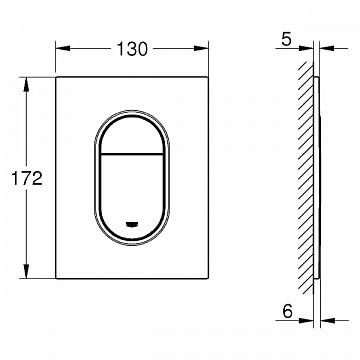 Инсталляция GROHE Rapid SL 3в1 39504000 c панелью смыва Arena S 37624000 хром - фото