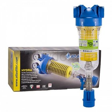Фільтр самопромивний ATLAS FILTRI HYDRA Ø1/2'' (латунь) + картридж RLH 90mcr KIT RA6000010 - фото