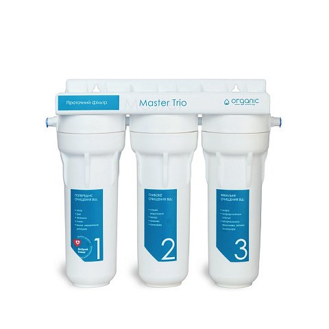 Проточный фильтр питьевой воды Organic Master Trio под кухонную мойку с краном питьевой воды - фото