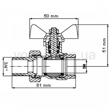 Шаровый кран Bonomi 7650 3/4'' - фото