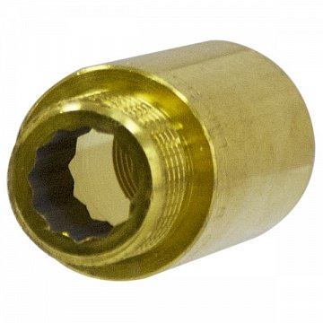 Латунный удлинитель ВР-НР General Fittings 1/2'' 40 мм - фото