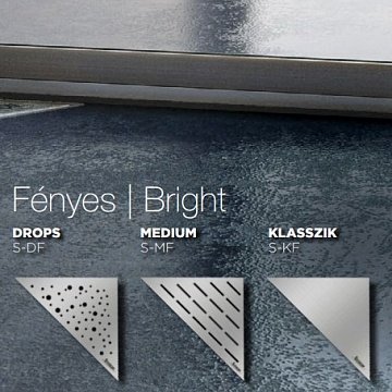 Кутовий душовий трап з сухим затвором Styron STY-KF Classic Bright - фото