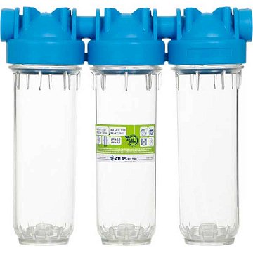 Фільтр-колба Atlas Filtri DP TRIO TS (проз.) Ø1'' OT (латунь) 10'' 45°C 8bar KIT ZA3320680 - фото