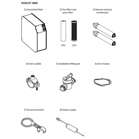 Фільтр зворотного осмосу Ecosoft RObust 4000 180л/год (без бака) - фото