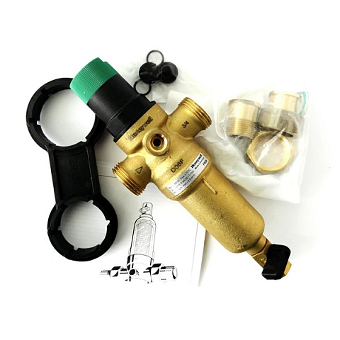 Промивний фільтр з редуктором Resideo (Honeywell) FK06-1/2AAM DN15 100мкм 70°C 16bar (очищення від механічних домішок) - фото