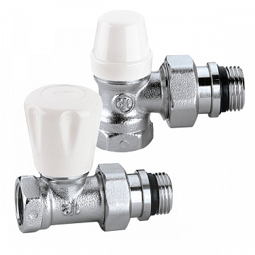Комплект радіаторних кранів Caleffi 412431 1/2'' (412402 + 431402) - фото
