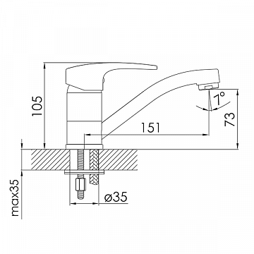 Смеситель для кухни Imprese Jesenik (20140-15) - фото