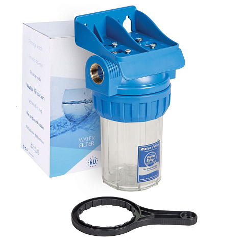 Магистральный фильтр для воды Aquafilter FHPR5-34-WB G3/4'' (латунь) 5'' 45°C 5bar (без картриджа) - фото