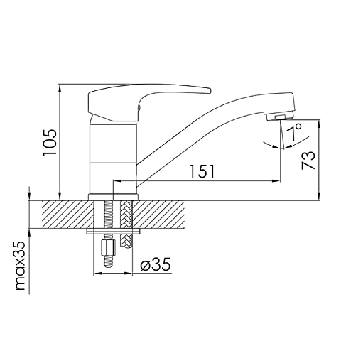 Смеситель для кухни Imprese Jesenik (20140-15) - фото