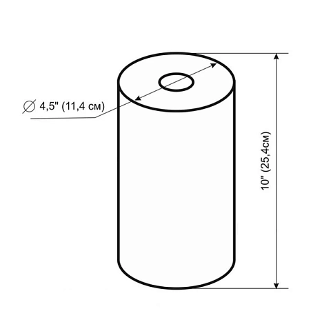  Картридж із пресованим вугіллям Aquafilter FCCBL10BB-P Ø107x250мм 45°C (очищення від хлору та органічних забруднень) - фото