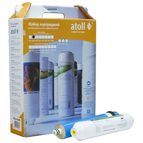 Полный набор картриджей для обратного осмоса Atoll Е550M 1-2-3-4-5 - фото