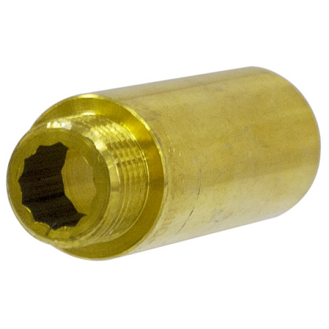 Латунный удлинитель ВР-НР General Fittings 1/2'' 80 мм - фото