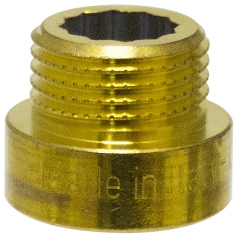 Латунний подовжувач ВР-ЗР General Fittings 1/2'' 15 мм - фото
