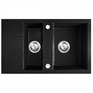 Кухонна мийка з граніту Ferro Mezzo II DRGM3/48/79BA - фото