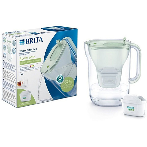 Фільтр-глечик Brita Style eco LED MXPro 2.4л (1.4л очищеної води) powder green - фото