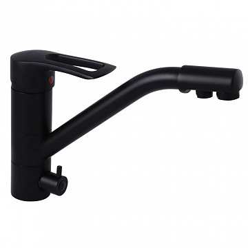 Змішувач для кухні Haiba HANSBERG 021 з виходом для питної води (чорний) (HB3915 - фото