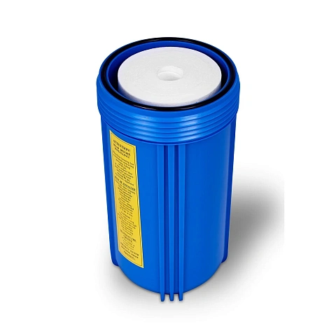 Корпус фільтру Aqualite FH10B1 (синій) Ø1'' IN 10'' 45°C 8,3bar (з картриджем механічного очищення 5мкр) - фото