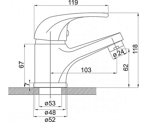 Смеситель для умывальника FERRO VASTO BVA2 - фото