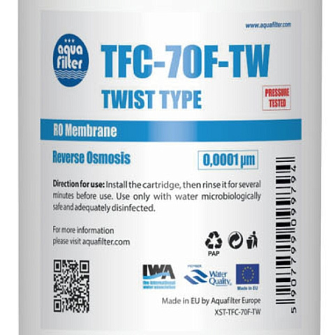Мембрана зворотного осмосу Aquafilter TFC-70F-TW (для фільтрів Twist и Leader Comfort) - фото