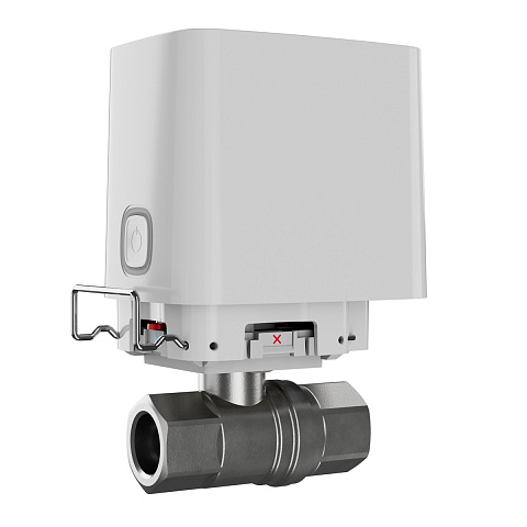 Кран кульовий з електроприводом AJAX WaterStop 1'' DN25 PN10 білий - фото