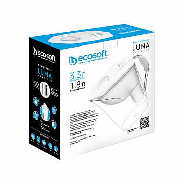 Фільтр-глечик Ecosoft Luna Classic 3,3л (білий) FMVLUNAWEXP - фото