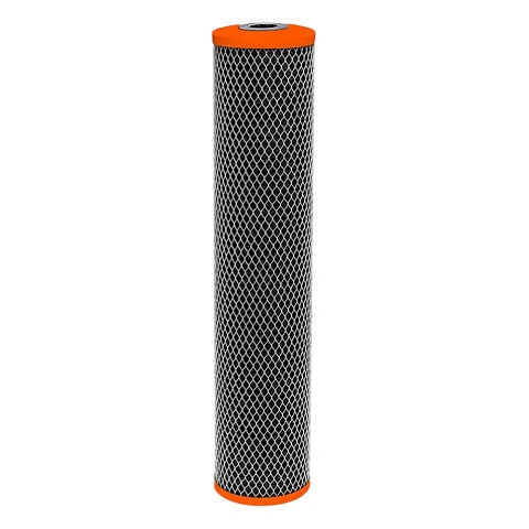  Картридж із пресованим вугіллям Aquafilter FCCBL20BB-P Ø107x500мм 45°C (очищення від хлору та органічних забруднень) - фото