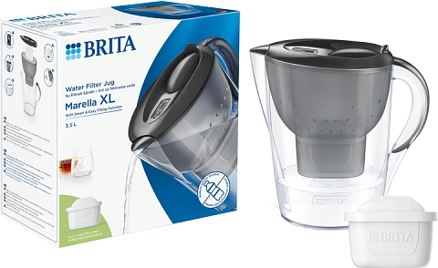 Фільтр-глечик Brita Marella XL MXpro Графіт 3,5/2,2л з картриджем Maxtra - фото