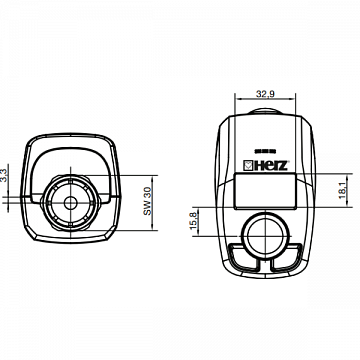 Електронна термостатична головка M28 Herz ETK (1825010) - фото