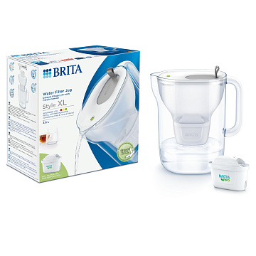 Фільтр-глечик Brita Style XL LED Сірий 3.6/2,4л з картриджем Maxtra (світлова LED індикація) - фото