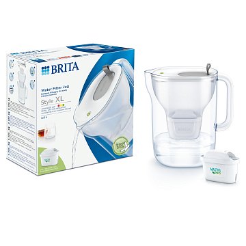 Фильтр-кувшин Brita Style XL LED Серый 3.6/2,4л с картриджем Maxtra (световая LED индикация) - фото