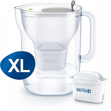 Фільтр-глечик Brita Style XL LED Сірий 3.6/2,4л з картриджем Maxtra (світлова LED індикація) - фото