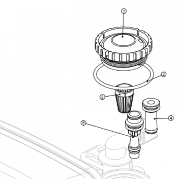 Ковпачок (дистриб'ютор) інжектора Clack V3177-01 для клапану Clack WS1 - фото