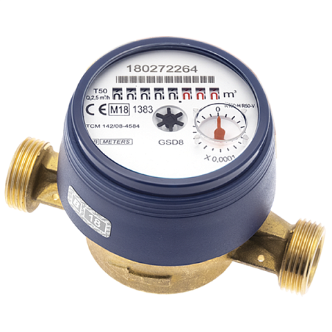 Квартирний лічильник холодної води BMeters GSD8 ХВ 1/2'' - фото