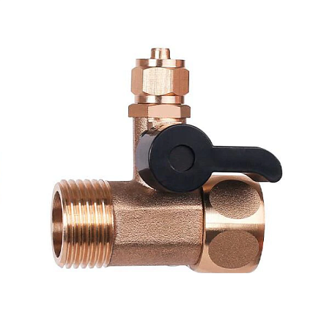 Трійник 'Американка' з краном Kaplya FV1214 (для підключення фільтра 1/2'')  - фото