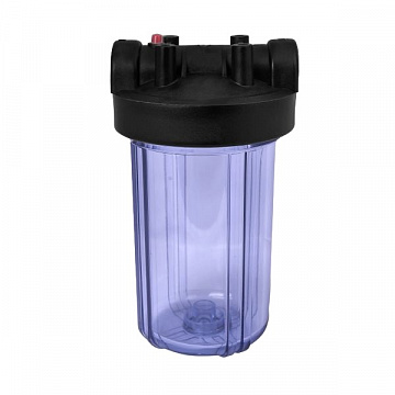 Корпус фильтра Aqualite FH10B1 (прозрачный) Ø1'' IN 10'' 45°C 8,3bar (с картридженм механической очистки 5мкр) - фото
