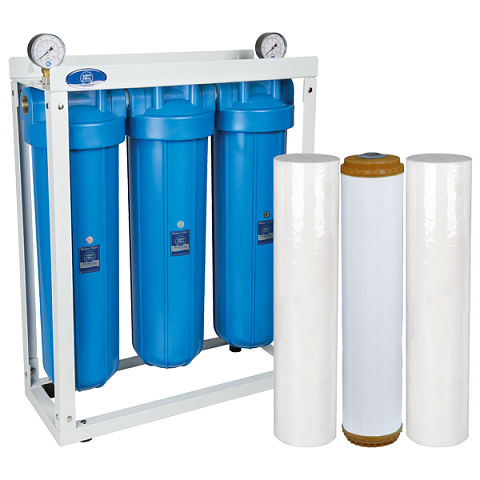 Трехступенчатый фильтр обезжелезивания воды Aquafilter 20ВВ Birm - фото