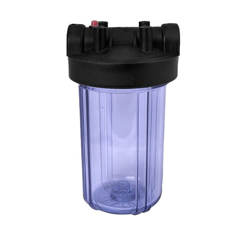 Корпус фільтру Aqualite FH10B1 (прозорий) Ø1'' IN 10'' 45°C 8,3bar (з картриджем механічного очищення 5мкр) - фото