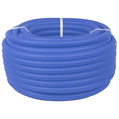 Захисна гофрована труба Koller (24-28 мм) синя (1м) - фото